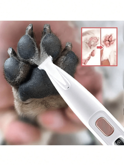Professional Pet Grooming Scissors With LED Light -18mm Wide Blade, Battery/USB Power Supply, Rechargeable Lithium Polymer, Suitable For Dogs And Cats, Privacy And Private Parts Shaving Knife