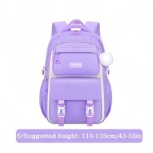1 件大容量紫色和粉色女孩背包 - 适合上学、户外旅行。轻便、舒适、多功能，配有吊坠。送给女孩的完美生日礼物，返校必备品 - 肩膀包 - 查看 20