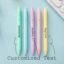 5pcs/10pcs/20pcs/30pcs/40pcs/50pcs Customized Ballpoint Pens, Personalized Engraved Business Ballpoint Pens, Personalized Ballpoint Pens With Names, Gifts For Men And Women, Office And School, Sophisticated, Modern, Colorful, High-Quality Customization, Unique Ideal Gifts For Him, Her, Family, Friends, Boyfriend, Girlfriend, Fathers, Mothers, Birthday, Valentine's Day, Mother's Day, Children's Day Back To School