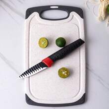 Set de 3 tocătoare din plastic - Tocător antiderapant, ușor de curățat pentru carne, fructe, legume - Bloc de măcelar, accesoriu esențial de bucătărie - Multicolor - Vizualizare 3