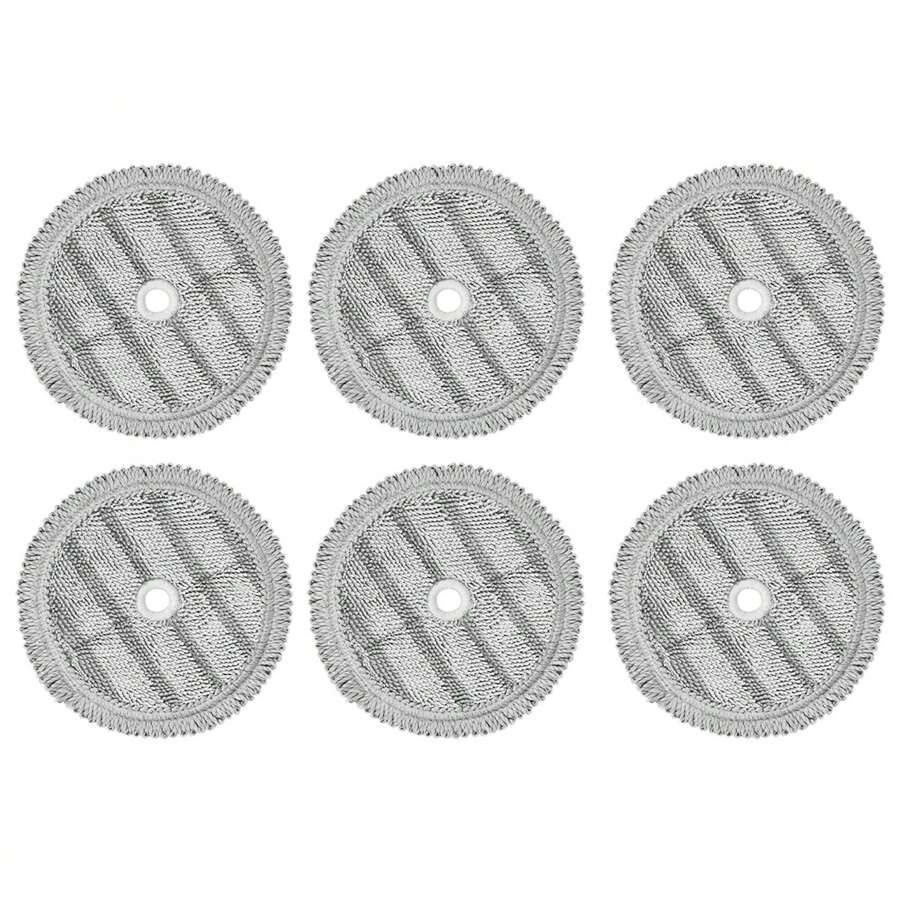 6Pcs Replacement Mop Pads Rags For A9 Steam Cloth Vacuum Cleaner Robot Mopping Machine Cleaning Spare Parts - Grey - View 1