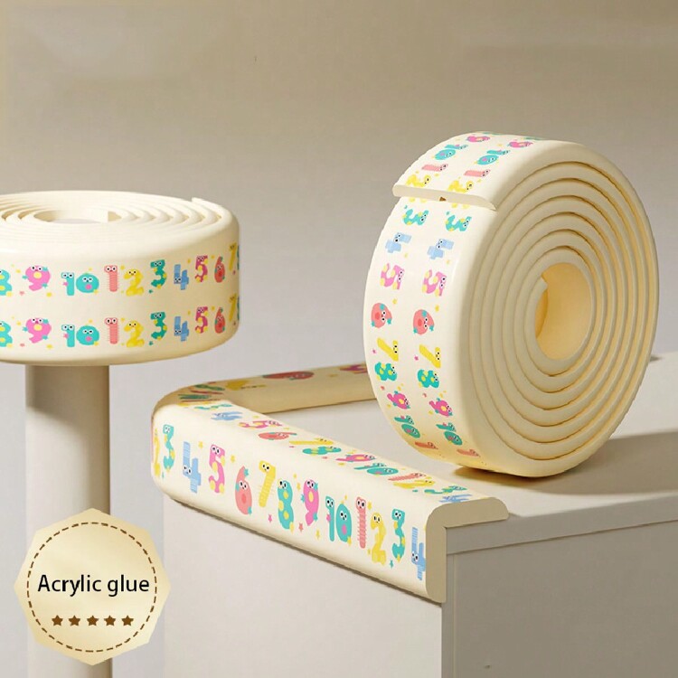 2米长儿童安全防撞条，婴儿防撞保护条，益智数学模型，培养宝宝学习习惯，无痛保护条，婴儿家居护角，适用于家具边角、玻璃茶几、圆形和矩形表面、楼梯、婴儿窗户、窗户边缘、推拉门等。自带背胶，撕开即可使用。 - 卡通款 - 查看 9