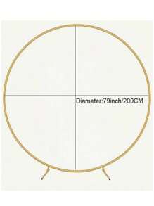 1pc Oversized Diameter 200cm/79inch Wedding Ceremony Queue Background Metal Ring Balloon Arch Stand, Wedding Decoration Prop, Party Festival Outdoor Arrangement Circular Arch - Gold - View 9