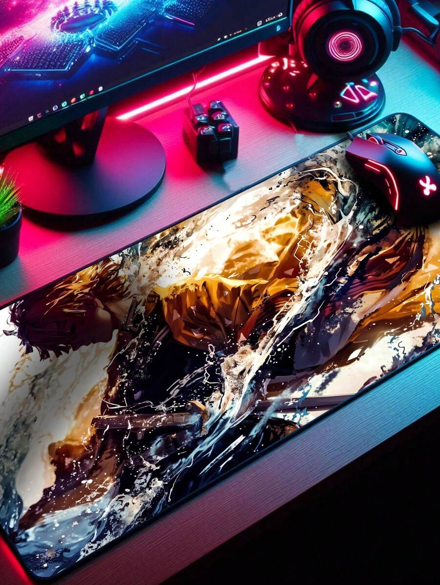 Gaming Mouse Pad For Desktop With Stitched Edge And Various Anime AI Prints - Bàn di chuột 4611 - Xem 1