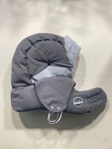 Berretto da sci da uomo con paraorecchie antivento, cappello bomber, caldo e invernale con fodera in cotone, adatto per ciclismo, guida di veicoli elettrici, cappello con isolamento spesso - Grigio - Visualizzare 7