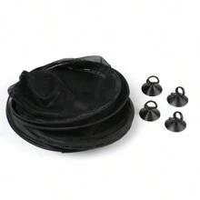 4X Car Side Window Sun Shade Cover Blind Mesh Max UV Protection With 8 Suction Cup, 65*38CM - Black - View 8