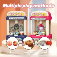 Mini Claw Machine For Kids Toys With Sound - Pink - View 3