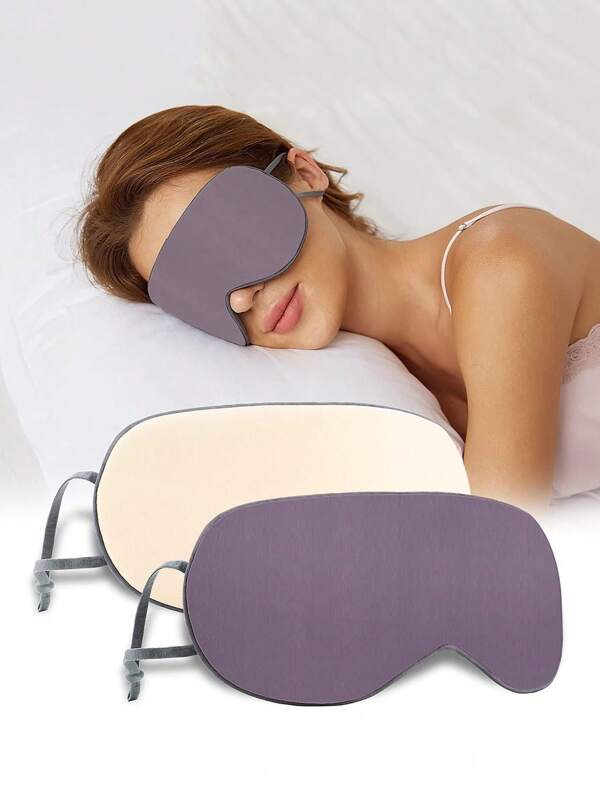 1PC Sleep Mask For Side Sleeper Women Men, Eye Mask For Sleeping Light Blocking, 3D Contoured Cup Sleeping Mask, Soft Breathable Sleep Eye Mask With Adjustable Elastic Strap For Flight Nap,School,Back To School,Travel,Travel Essentials,Home Essentials,Eye Mask,Sleep Mask
