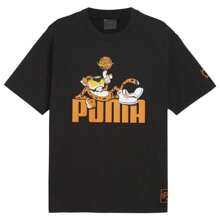 Puma Hoops X  T-Shirt - Men's - Puma Black/Orange - View 1