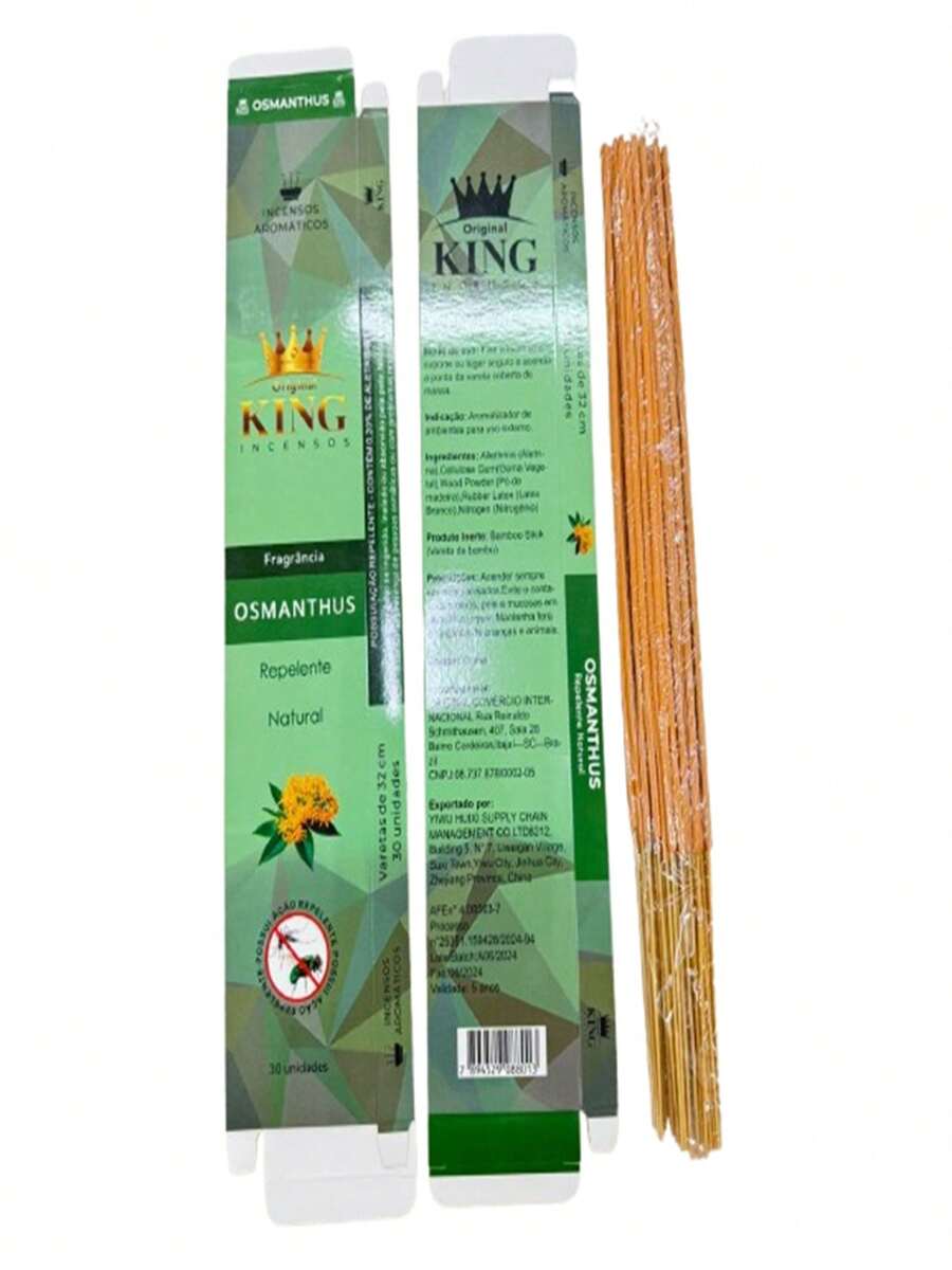 KIT 3 CAIXAS Incenso mosquito Insenso para muriçocas e mosquito 30 varetas Original natural Fragrancia Osmanthus
