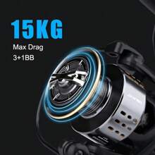 Spinning Fishing Reel 5000/6000 Series Ultralight Max Drag 15kg Surfcasting Spinning Reel Saltwater Jigging Reels - 銀色 - 查看 6