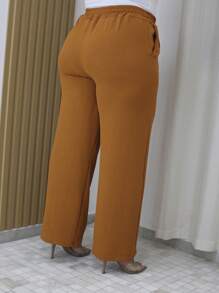 Duna Plus Size Trousers - 淺焦糖 - 查看 4
