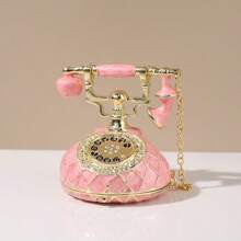 SIQIZHOU 1 hộp đựng trang sức kiểu điện thoại tráng men kim loại, đồ trang trí nhà cửa bằng men thủ công, đồ trang trí đám cưới, hộp đựng vòng cổ/nhẫn, phụ kiện để bàn sang trọng, quà tặng tuyệt vời - hộp điện thoại - Xem 11