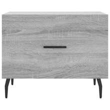 Stylish Grey Engineered Wood Coffee Table 50x50x40 Cm Modern Minimalist Design Laundry Baskets Back To School Travel Essentials Room Decor, Home Decor, Bedroom Decor Storage Organization And Storage - Grey - View 4