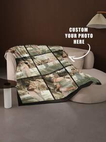 1 Peça Manta de Fleece Personalizada com Foto, Manta com Foto Personalizada de Família, Animal de Estimação, Casal, Dia das Mães, Dia dos Pais, Manta Comemorativa, Manta Engraçada e Novidade, Manta Aconchegante para Casa, Escritório, Viagens, Durável, Respirável, Leve, Lavável, Fofa, Amor, Quente, Aconchegante, Macia, Confortável, Simples, Personalizada, Única, Ele, Ela, Namorado, Namorada, Pai, Mãe, Família, Amigos, para Aniversários, para Inauguração da Casa, Cama, Carro, Quarto, Sala de Chá, Sala de Estar, Sofá