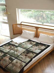 1 Peça Manta de Fleece Personalizada com Foto, Manta com Foto Personalizada de Família, Animal de Estimação, Casal, Dia das Mães, Dia dos Pais, Manta Comemorativa, Manta Engraçada e Novidade, Manta Aconchegante para Casa, Escritório, Viagens, Durável, Respirável, Leve, Lavável, Fofa, Amor, Quente, Aconchegante, Macia, Confortável, Simples, Personalizada, Única, Ele, Ela, Namorado, Namorada, Pai, Mãe, Família, Amigos, para Aniversários, para Inauguração da Casa, Cama, Carro, Quarto, Sala de Chá, Sala de Estar, Sofá