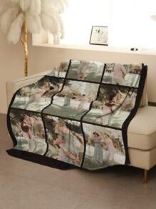 1 Peça Manta de Fleece Personalizada com Foto, Manta com Foto Personalizada de Família, Animal de Estimação, Casal, Dia das Mães, Dia dos Pais, Manta Comemorativa, Manta Engraçada e Novidade, Manta Aconchegante para Casa, Escritório, Viagens, Durável, Respirável, Leve, Lavável, Fofa, Amor, Quente, Aconchegante, Macia, Confortável, Simples, Personalizada, Única, Ele, Ela, Namorado, Namorada, Pai, Mãe, Família, Amigos, para Aniversários, para Inauguração da Casa, Cama, Carro, Quarto, Sala de Chá, Sala de Estar, Sofá