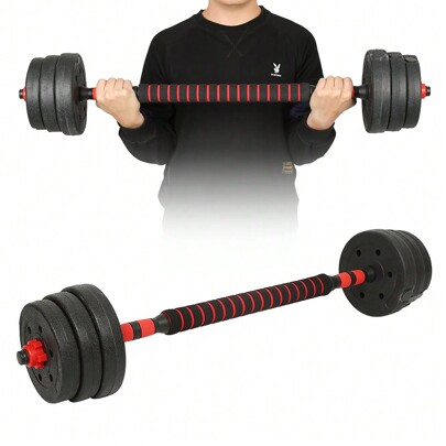 Ensemble d'haltères réglables de 20 kg, lot de 2 haltères, poids d'entraînement de force d'haltères pouvant être utilisés comme haltères, pour hommes et femmes, poids de main de fitness d'haltères 2 en 1