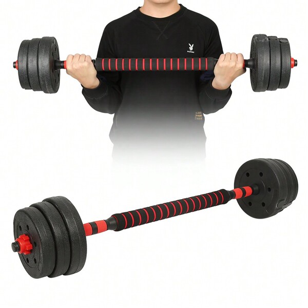 Ensemble d'haltères réglables de 20 kg, lot de 2 haltères, poids d'entraînement de force d'haltères pouvant être utilisés comme haltères, pour hommes et femmes, poids de main de fitness d'haltères 2 en 1
