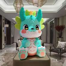 1pc Cute Dragon Building Blocks Set, DIY 3D Assembly Pressure Relief Educational Toy Model Decor, Perfect Gift For Dragon Series Fans, Room Decor