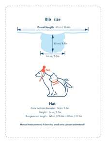 1 Pet Birthday Hat & 1 Logo Embroidered Pet Bib Set, Suitable For Cats And Dogs Birthday Party