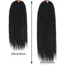 Crochet Box Braids Hair Pre Looped Goddess Box Braids Crochet Braiding Hair 3 Packs Crochet Box Braids 3x Box Braids Crochet Hair 18/24inch - Multicolor - View 7