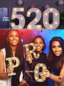 1 Peça Luz de Letra de LED, Cenário de Proposta Romântica Surpresa, Presente de Natal, Decoração Central, Adequado para Decoração de Aniversário/Casamento/Aniversário/Dia dos Namorados/Halloween/Natal/Ano Novo 2025, Presente de Aniversário e Feriado Perfeito para Família, Decoração de Quarto, Decoração de Festa, Branco (Baterias Não Incluídas)