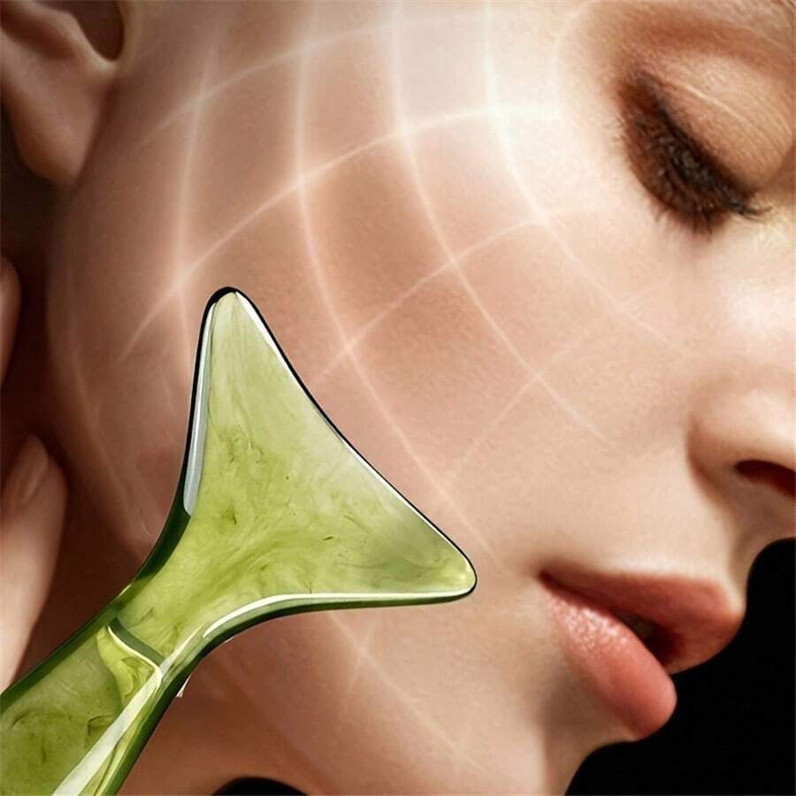Face Scraping Massage Tool, Non-Allergic Gua Sha Board Suitable For Face, Eyes, Neck, Body - Manual Use - Multicolor - View 1