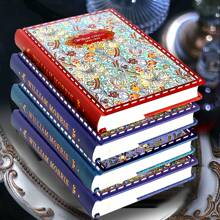 1pc,A5, Morris Art Hardcover Vintage Note Pads-256pages,Hand-Drawn Coloring Pages, Classic Design Color Pages Thick Book,Laser Foil Stamped Diary, Sticky Notes, Perfect Gift,Travel Diary,Back To School - Multicolor - View 11