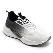Zapato deportivo ligero con suela acolchada y patrones en relieve - Negro - Ver 3