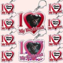 Personalized Keychain With Text "I Love My Boyfriend/Girlfriend/Wife/Hubby/Hot Mama/Dad/King/Queen/Idol/Baby/Family" As Gift - Multicolor - View 7