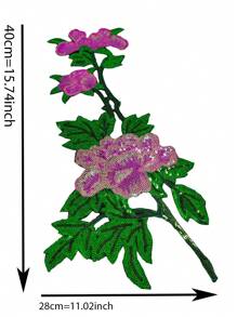 1 Piece Fashion Large Sequins Flower For Clothes Applique DIY Accessories Patch Cute Jacket Iron On And Sew On Clothing Stickers - As Photo Show - View 14