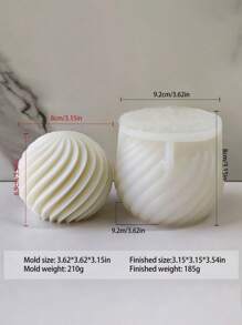 Folding Paper Fan Stackable Mold For Handmade DIY Candles And Candle Holders, Simple Home Decor And Gift Ideas, Geometric Patterned, Suitable For Wedding, Valentine's Day, Anniversary, Family Gathering, Durable Silicone Mold For Candle Or Plaster Casting, Easy To Disassemble And Clean, Allows Repeated Production Of Artworks - White - View 11