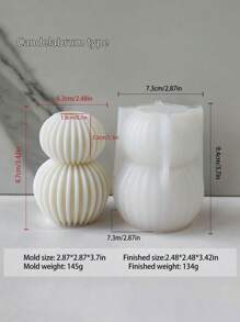 Folding Paper Fan Stackable Mold For Handmade DIY Candles And Candle Holders, Simple Home Decor And Gift Ideas, Geometric Patterned, Suitable For Wedding, Valentine's Day, Anniversary, Family Gathering, Durable Silicone Mold For Candle Or Plaster Casting, Easy To Disassemble And Clean, Allows Repeated Production Of Artworks - White - View 10