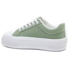 Canvas Sneaker With Chunky Sole And Classic Details - Green - View 6