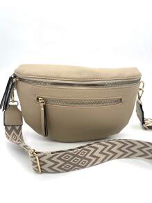 Women's Casual Waist Bag, Retro PU Fanny Pack, Outdoor Multi-Pocket Travel Chest Pack