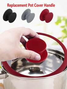 (Pot Lid Not Included) 1pc Mini Replacement Pot Cover Handle, Small Pot Lid Knob Silicone Pot Lid Cover Knob Handle Universal Pot Handle Replacement Kitchen Cookware Cover Knobs For Pan Lid Kitchen Tool Accessory,Cooking Pot Pan Lids Replacement Knob Lifting Handle Saucepan Lid Universal Pot Lid Handle Kitchen Cookware