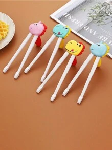 Conjunto personalizado de cuchara, tenedor y palillos de entrenamiento de acero inoxidable, ideas de regalo para regreso a la escuela, invierno, San Valentín para niño o niña