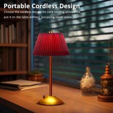 1 lampe de table LED portable avec capteur tactile, lampe rechargeable à commande tactile 3 couleurs, lampe de bureau en métal à 3 niveaux de luminosité, veilleuse, lampe de chevet, lampe de salle à manger