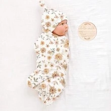 Set de 4 pièces de foulards imprimés pour bébé, foulards d'emmaillotage pour nouveau-nés, ensemble d'emballage, couvertures souples et extensibles pour bébé, couverture de réception pour nouveau-né, unisexe amour Saint-Valentin