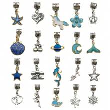 15/20pcs Mixed Antique Silver Alloy European Style Pendant Bracelet Spacer Charm DIY Pendant For Bracelet Necklace Jewelry Making Crafts Accessories Jewelry Supplies - Silver - View 13