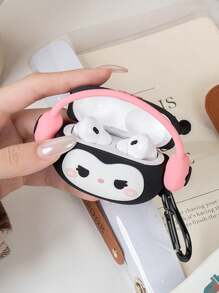 Sanrio 1pc Cute Cartoon Headphone Airpods Protective Case, Soft Silicone Wireless Bluetooth Earphone Cover Compatible With Airpod 1/2/Pro/3/Pro2 (Earphones Not Included)