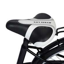 26 Inch Adult Cruiser Bicycle, Commuter Bike With Basket, Steel Frame Urban Bike For Men, Women, Youth - 26寸黑色 - 查看 4