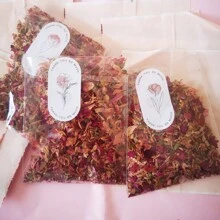 5pcs/Pack Dried Rose Petals Fragments, Natural Dried Flowers Decor - Suitable For Indoor Home Decor, DIY Soap, Candle, Fragrance