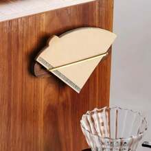 Walnut Wood Coffee Filter Paper Holder, Wall-Mounted No Drilling Required, Disposable V-Shaped Fan-Style Filter Paper Storage Rack - Filter Paper Holder - View 6