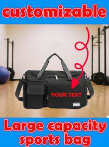 Customized Name & Graphic Fitness Bag, DIY Pattern Gym Storage Bag, Suitable For Men & Women - Sport Duffel Bag With Shoe Compartment, Wet & Dry Separation, Adjustable Shoulder Strap, Large Capacity Lightweight Foldable Bag, Perfect Birthday Gift For Fitness, Hiking, Training - Washable,All-Purpose,Large Capacity,Versatile,Multifunction,Colorful,Cute,Adorable,Contracted,Funny,Kawaii,Y2K,Minimalist,Commuting,Business Casual,Basics,Custom,Personalized,Unique,Customized,Ideal Gifts For Him,Ideal Gifts For Her,Her,Family,Friends,Girlfriend,For Anniversaries,For Birthdays,For Holiday/ Vacation,For Outdoors/Outings/Travel/Hiking/Stadium/Sports/Climbing,For Business/Commute/Work/Office