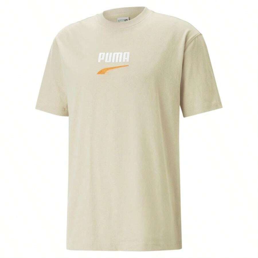 Puma DOWNTOWN Logo Crew Neck Short Sleeve T-Shirt - Default - View 1