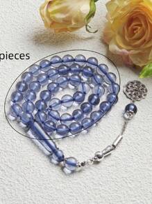 1 件 45 件简约优雅朦胧蓝色亚克力仿树脂手链，适合女性日常佩戴 - 透紫色 - 查看 8