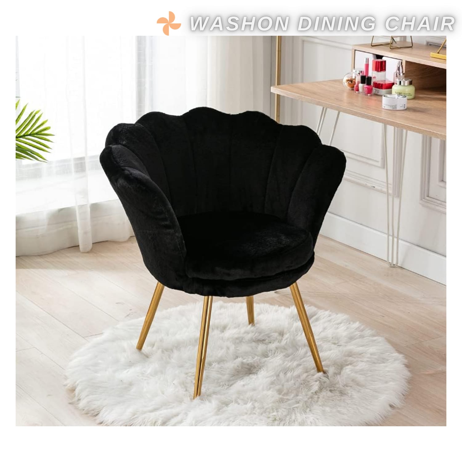 WAHSON OFFICE CHAIRS Poltrona wahson de veludo com pernas douradas, poltrona confortável para quarto, cadeira relaxante para sala de estar/quarto, 1 peça