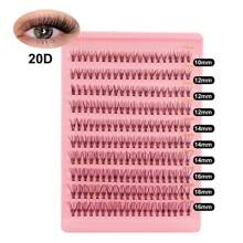 200PCS Individual Lash Clusters Large Capacity 10D 20D 30D 40D 50D D Curl 10-16mm DIY Lash Clusters Natural Look&Extra Thick&Wispy&Ultra Soft&Super Light Reusable Individual Segmented False Eyelashes Eyelash Extension Kit With Makeup Tools Beginner Use At Home Or For Daily Life&Wedding&Dating&Party&Music - D - View 9